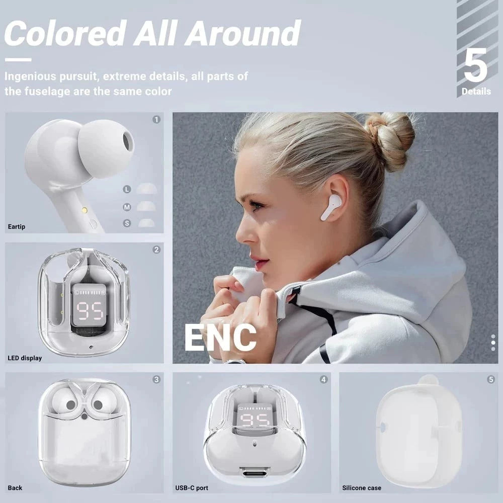 Fone De Ouvido Air31 NOVO Ruído Cancelando Earbuds Bluetooth Sem Fio HiFi Stereo TWS Com Carregamento De Visor Digital